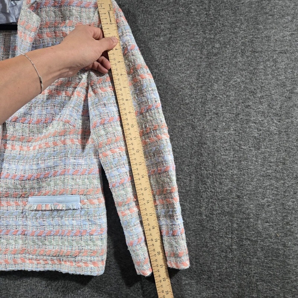BASLER Size 40 Tweed‎ Button Designer Blazer Jacket Multicolor - Picture 8 of 12